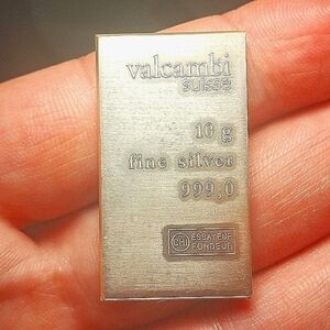 SALE 10g silver valcambi suisse 999,0 bar Fine Silver Bars